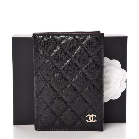 chanel passport case|CHANEL Caviar Quilted Passport Holder Black .